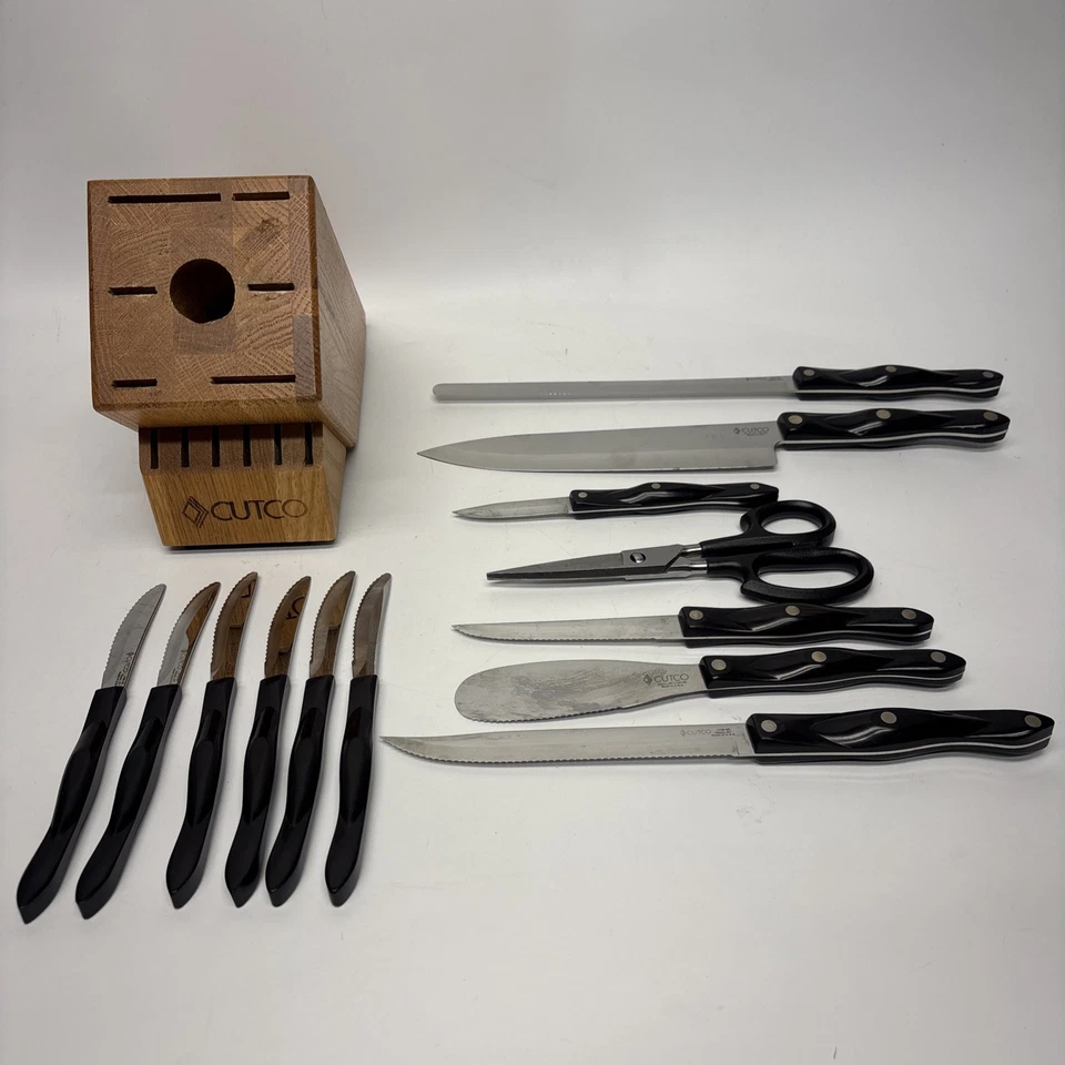 Juego de cuchillos de cocina Cutco 14 piezas KD 1724 1725 1720 77 1723 1768 1729 1759 con bloque Foto 3 de 4