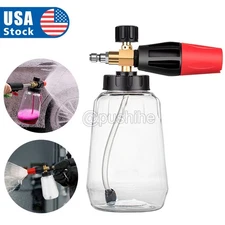 1/4" Snow Foam Cannon Gun Car Wash Soap Lance Sprayer Pressure Washer Bottle US