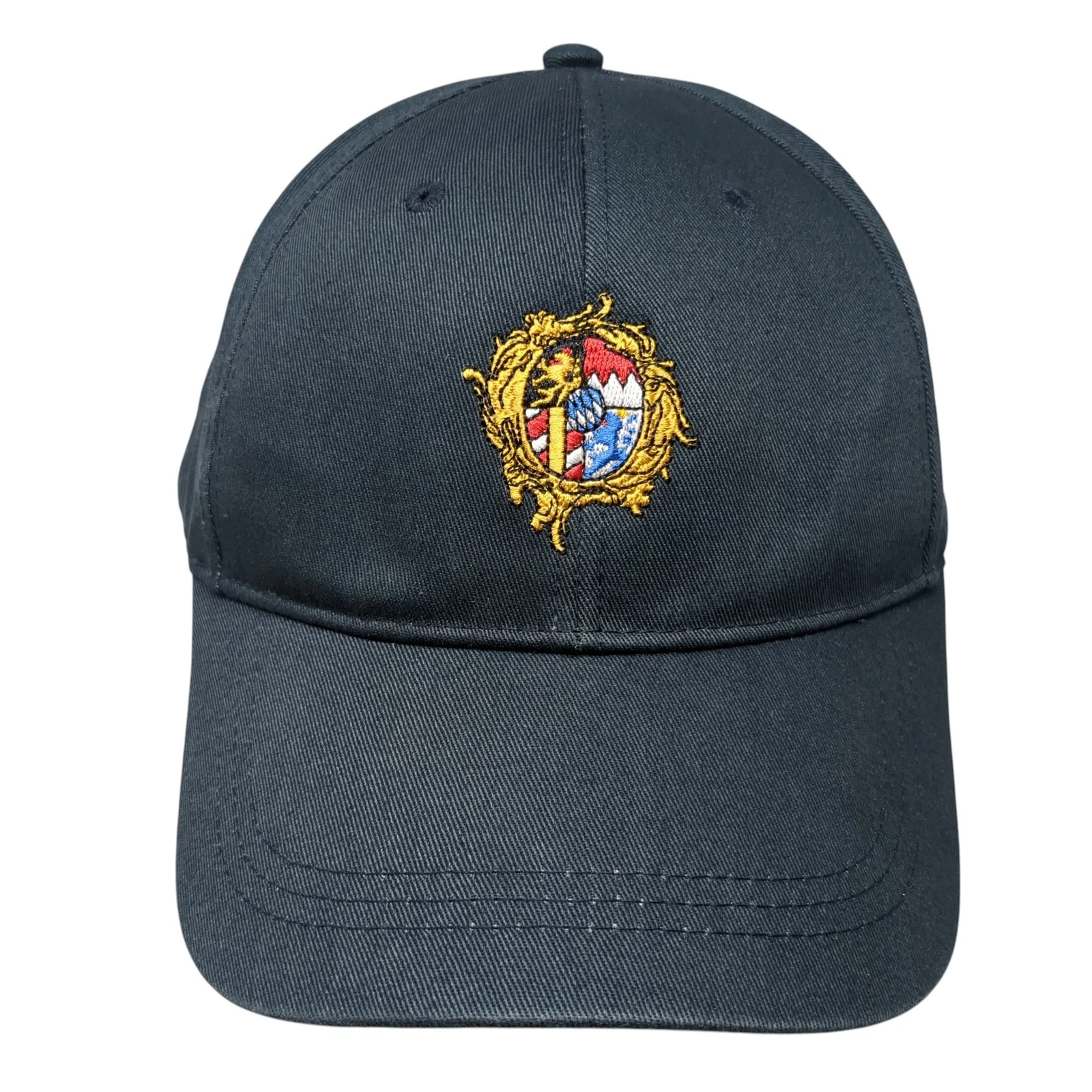 Embroidery Slideback Baseball Cap Blue One Size Adjustable Embroidered 6 Panel