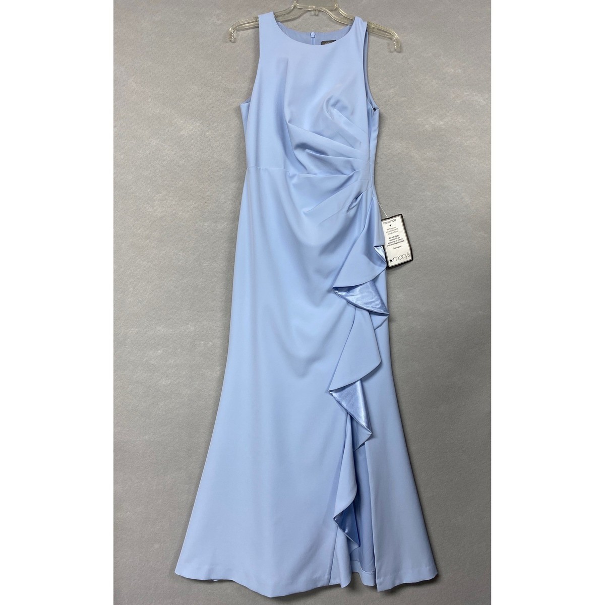 Vince Camuto Sky Blue Ruffled Sleeveless Formal Gown Dress Size 6P | eBay Vince Camuto Sky Blue Ruffled Sleeveless Formal Gown Dress Size 6P | eBay