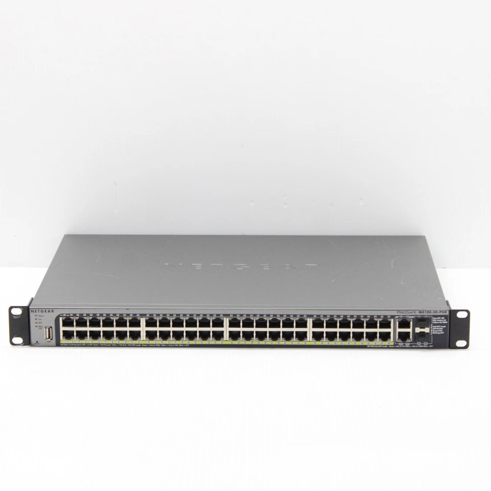 NetGear ProSafe M4100 50 POE V1H1 Managed Switch Layer 2+ 1Gbps 380W FSM7250P - Image 2 of 4