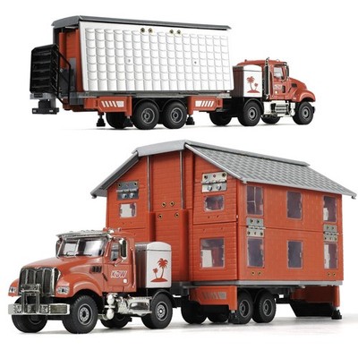 1/50 Scale RV Camper Truck with Mobile Home Trailer Die-Cast Alloy Model   Heavy