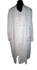 Carole Hochman 2 piece Robe and Gown Set size Large 100% Cotton EUC Read Descrip