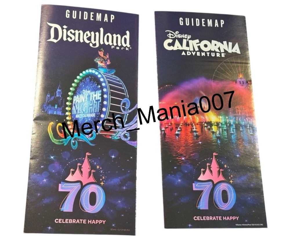 Disneyland 70th Anniversary Guide Maps- Ca Adventure And