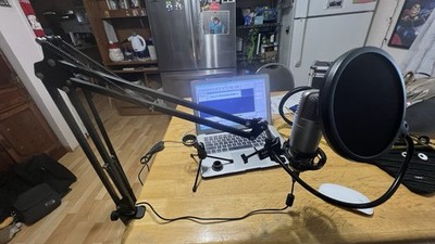 Samson C01U Pro USB Studio Condenser Microphone + Metal Mic Arm TESTED