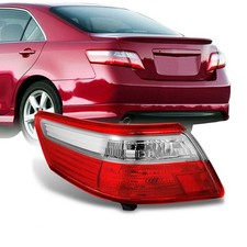Tail Light Left Red Clear Lens Chrome Housing Toyota Camry 07-09 TO2818131