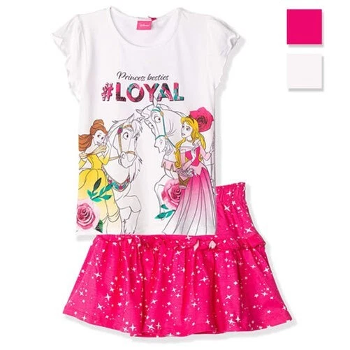 T-Shirt En Coton Avec Jupe Disney Princesses Imprimé 2892 - Photo 1/1