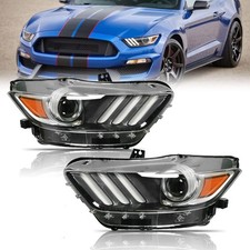 Pair 2pcs For 2015-2022 Ford Mustang Headlight Assembly Wled Drl Hid Xenon Pair 2pcs For 2015-2022 Ford Mustang Headlight Assembly Wled Drl Hid Xenon