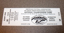 AFA American Football Association 1989 National Championship Game Full Ticket