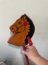 Vintage Toy Wooden Hobby Horse Stick  39.5 Inches Tall