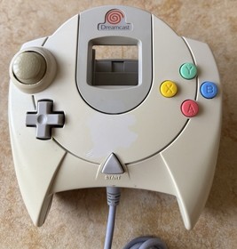 Sega Dreamcast Console Gaming System White HKT-3020 w Controller & Cables