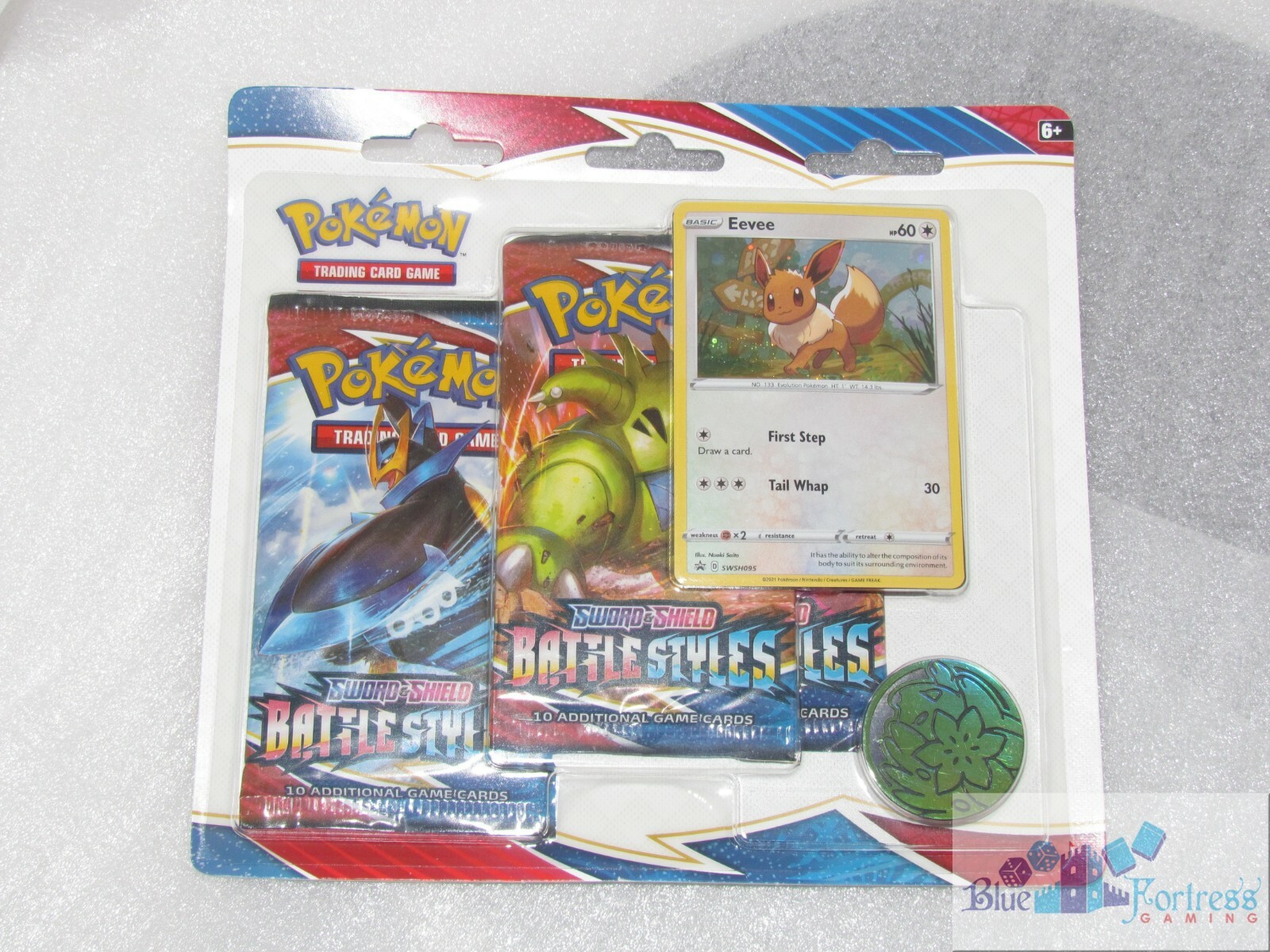 POKEMON TCG 1 Eevee Blister pack Battle Styles Sword & Shield cards