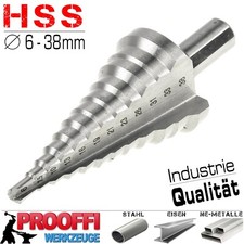 HSS Stufenbohrer  Ø 6-38mm Schälbohrer Konusbohrer Kegel Bohrer Fräser Senker XT