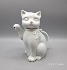 Vintage Takahashi San Francisco Cat Kitten Fine Porcelain Teapot Creamer 7"