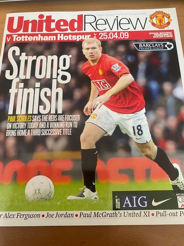Manchester United Home Football Programmes 2008/2009 #70 - select from dropdown - Picture 51 of 53