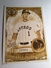 2019 Topps Allen & Ginter Baseball Star Signs 5x7 Carlos Correa Astros 12 02/10