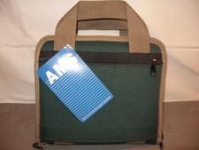 AMS Small Rectangular Pistol Case w/Handle Forest Green NWT 2" to 3" Revolvers