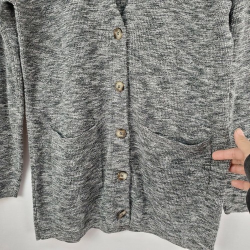 Madewell Gray Heathered Button Front 