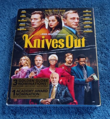 Knives Out Blu-ray Daniel Craig Jamie Lee Curtis Rian Johnson Slipcover New Seal