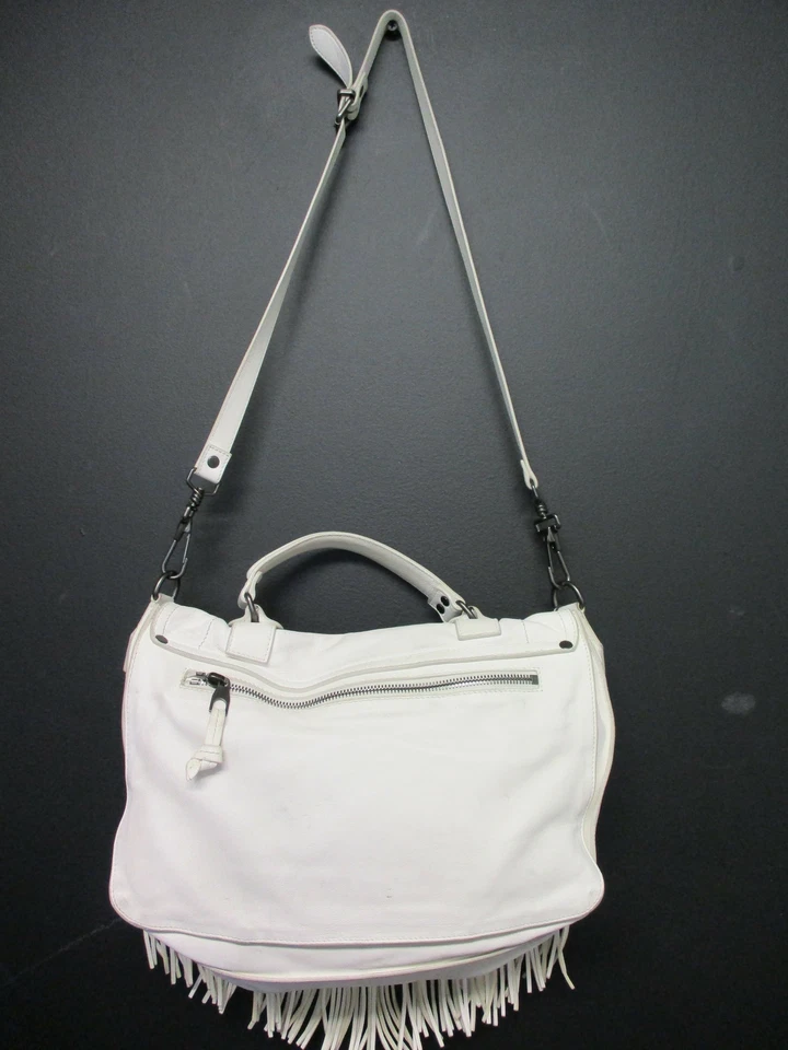 PROENZA SCHOULER белая кожа бахрома мешок через плечо средний сумка - Изображение 3 из 4
