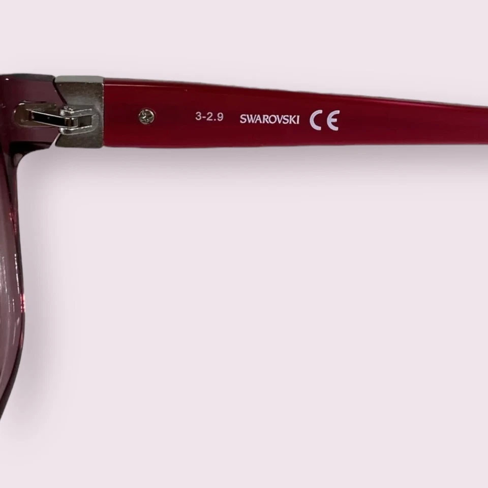 Marco de gafas de diseñador de cristal rosa oscuro SWAROVSKI SK5115-3 069 53-16-135 Foto 3 de 4