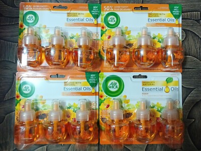 Lot of 4 Air Wick 3-Pack Hawaii Exotic Papaya & Hibiscus Refill New In Package