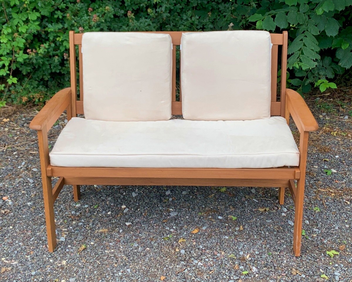 PnH® Garden Bench 3ft, 4ft, CREAM FAUX SUEDE with