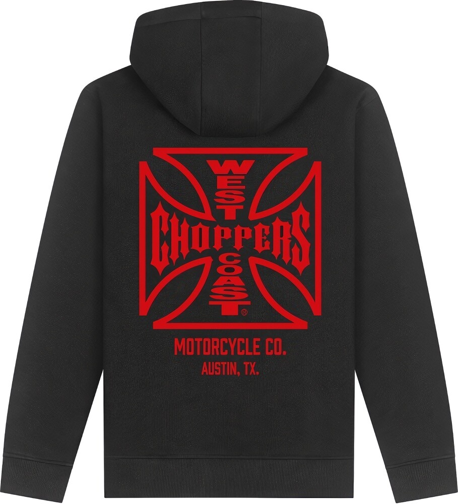 Толстовка с капюшоном WCC West Coast Choppers на молнии Atx Cross Zip Hoody WCCHD228ZW 19790₽
