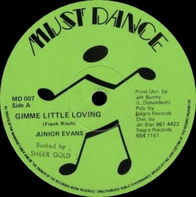 Junior Evans Gimme Little Loving / Cold Outside Vinyl Single 12inch Must Danc
