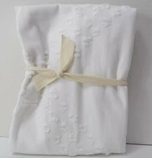 Pottery Barn Textured Jacquard Cotton Pillow Sham Euro White #9665