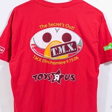 Vintage Tickle Me Elmo TMX Shirt Large Y2K Toys R Us Promo Graphic Tee Cartoon L