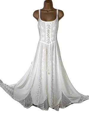 chinese dress ladies Lace Corset Maxi Dress in Ivory
