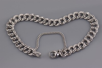 James Avery Sterling Silver 7mm Solid Double Link Charm Bracelet