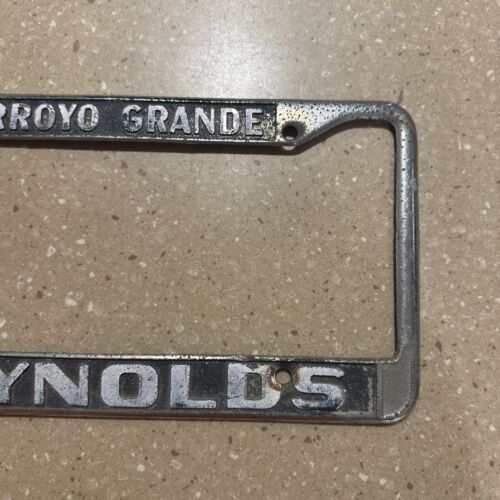 VTG Reynolds Automobile License Plate Frame Dealer License Arroyo Grande CA - Picture 3 of 4