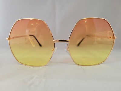 Ellen Tracy Women ET762 C2 Yellow Round Sunglasses Yellow Orange Lens 66-17-139