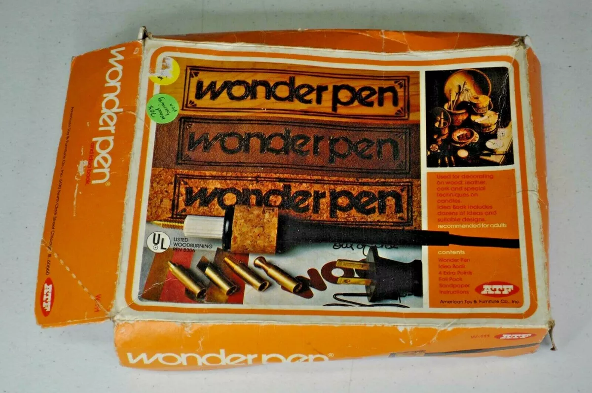 Vintage Wood Burning Kit Wonder Pen by American Toy And Furniture