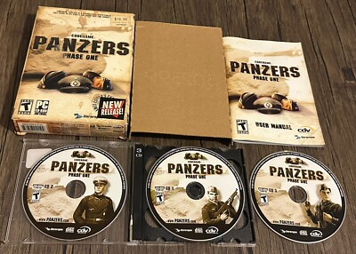 PC CD-ROM Codename: PANZERS Phase One 3 disc set w/ Box Manual & Key Code EX!!