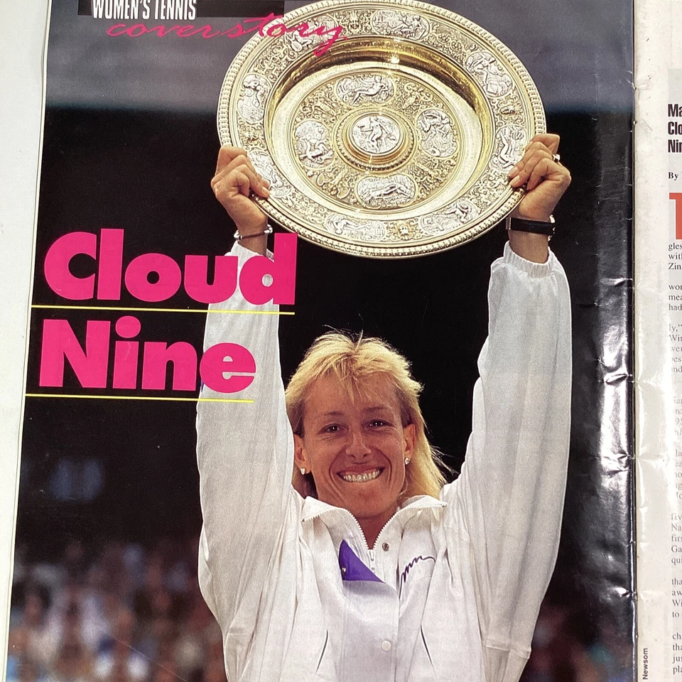 Women’s Tennis Magazine Vtg 1990 Zina Garrison Signature Wimbledon Navratilova - Image 3 of 4