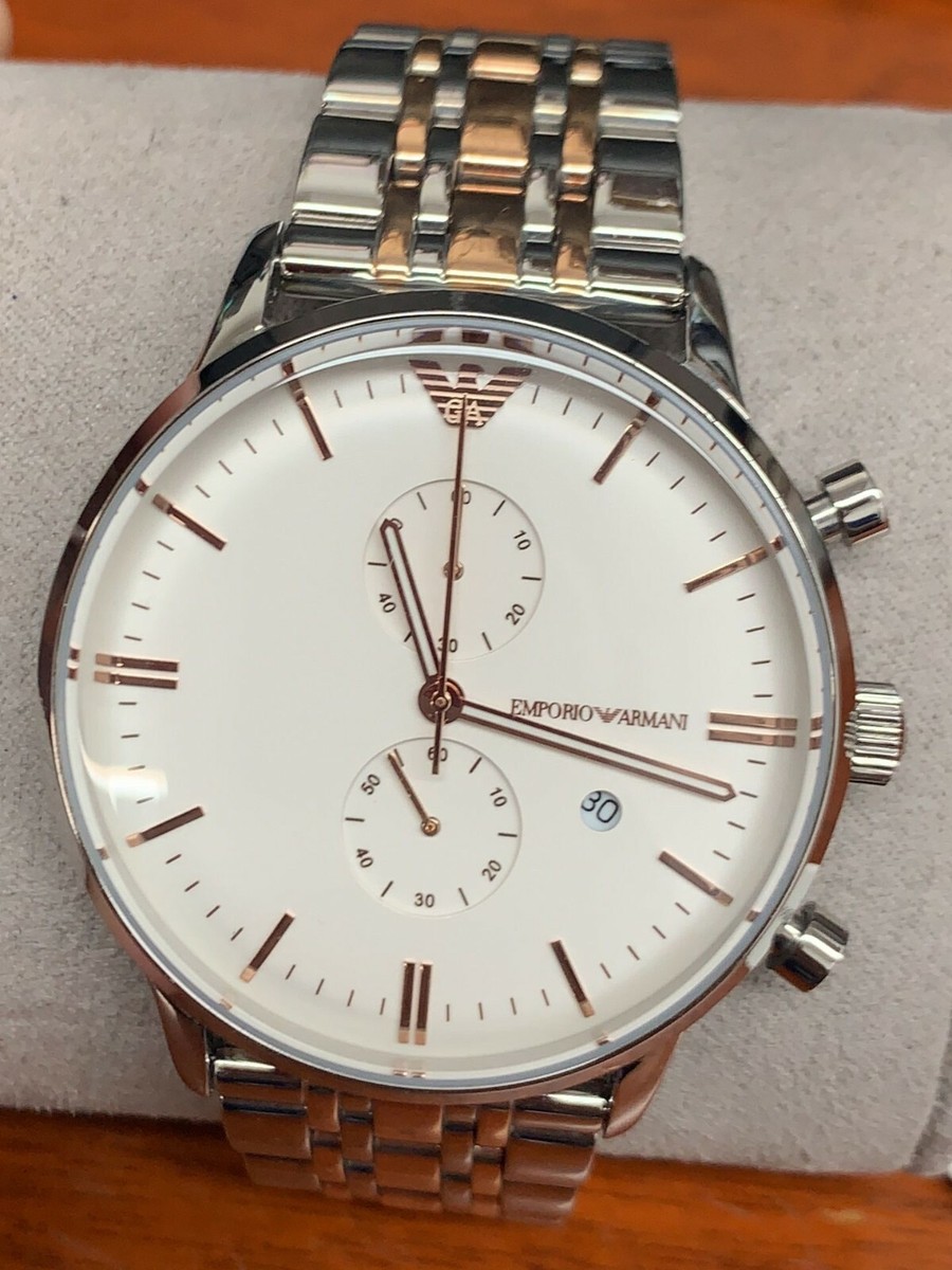 Emporio Armani AR0399 Classic White Dial Two Tone  display picture 2