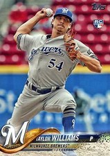 2018 Topps #505 Taylor Williams Milwaukee Brewers Rookie Card RC