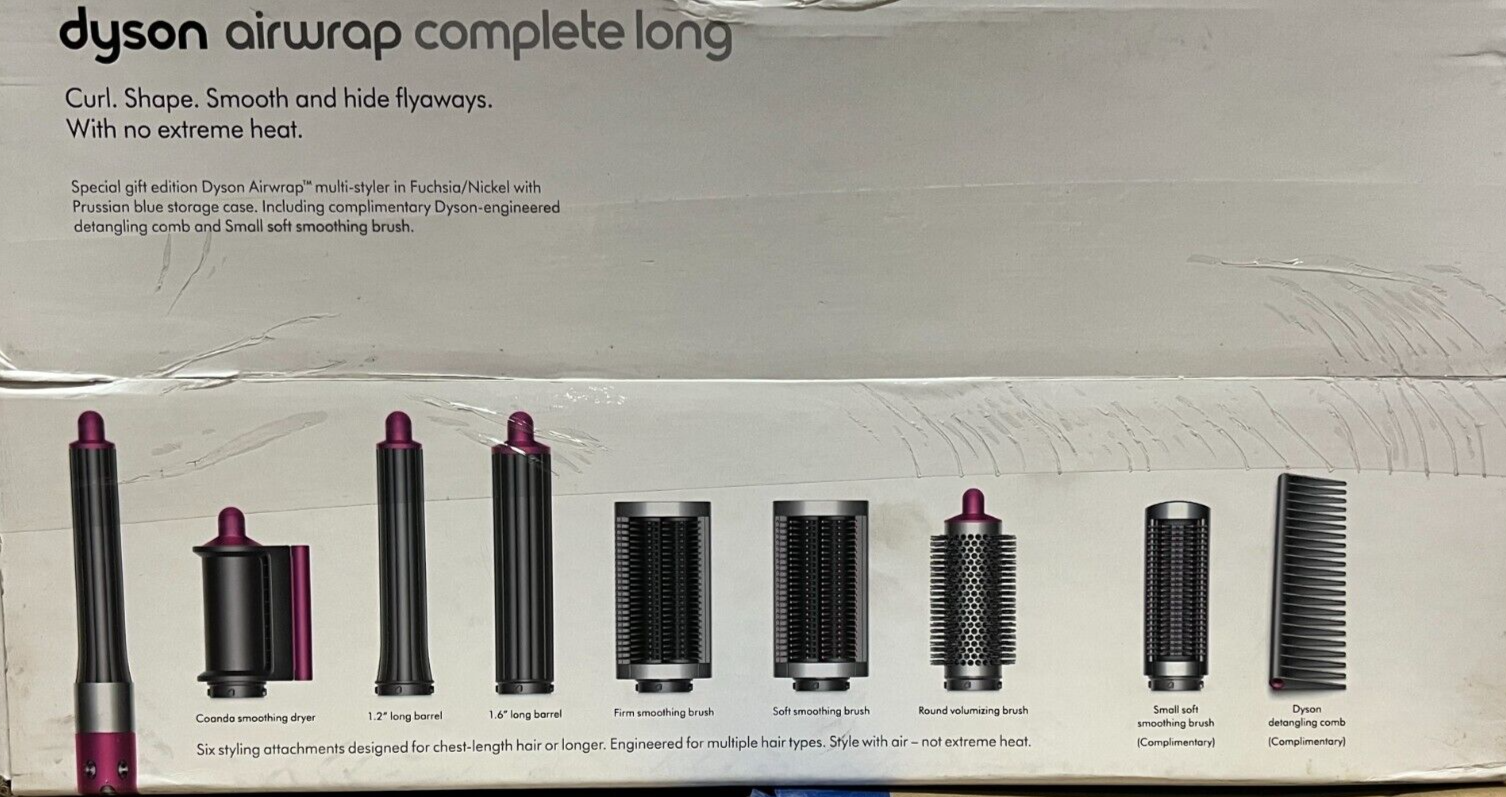New Dyson Airwrap Multi Styler Complete (LONG)Fuchsia/Nickel-2022  Model-8pc+Case | eBay