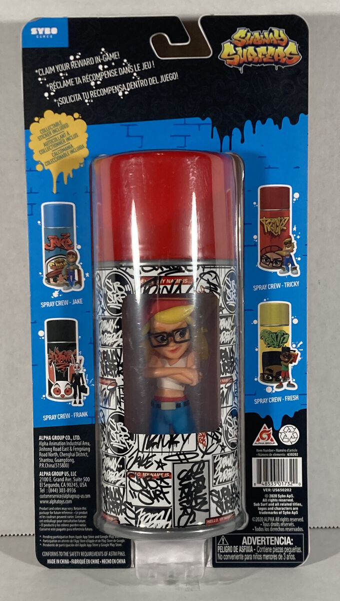 2 New Subway Surfers Spray Crew 4 Figures - Jake & Tricky Cans