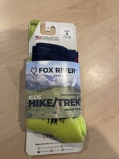 Kids Fox River Merino Wool Hike Hiking Socks Medium Weight Small 9-11.5