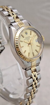 Rolex Oyster Perpetual Date Ladies 14k/ss Stainless/Gold
