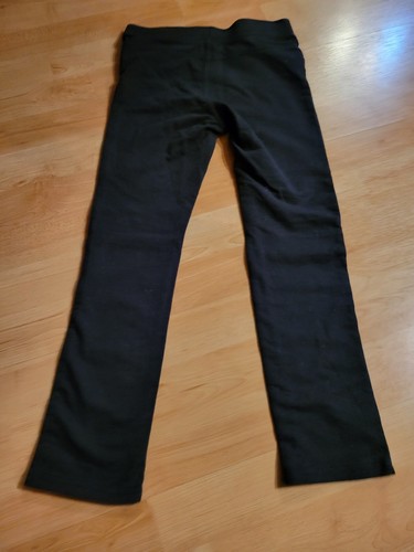 365 Kids Girls Size 7 Black Stretch Pull On Pants Cat Face - Picture 2 of 2