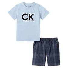 Calvin Klein Kids' 2-piece Outfit Set Blue Boys Size 5