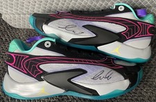 L@@K! Luka Doncic AUTO SIGNED Nike Luka 2 Wolf Grey Jordan Shoes Pair- JSA COA