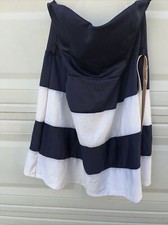 Womens Dress Strapless Navy snd White New Look Size 2X