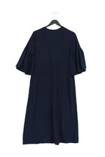 M & S Collection Womens Midi Dress 8 Blue 100% - Polyester