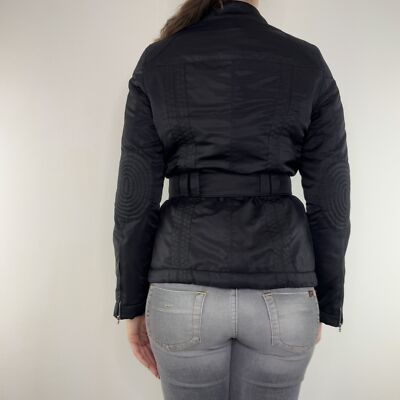 Y2K vintage belted jacket puffer buckle zip up archive cinched 